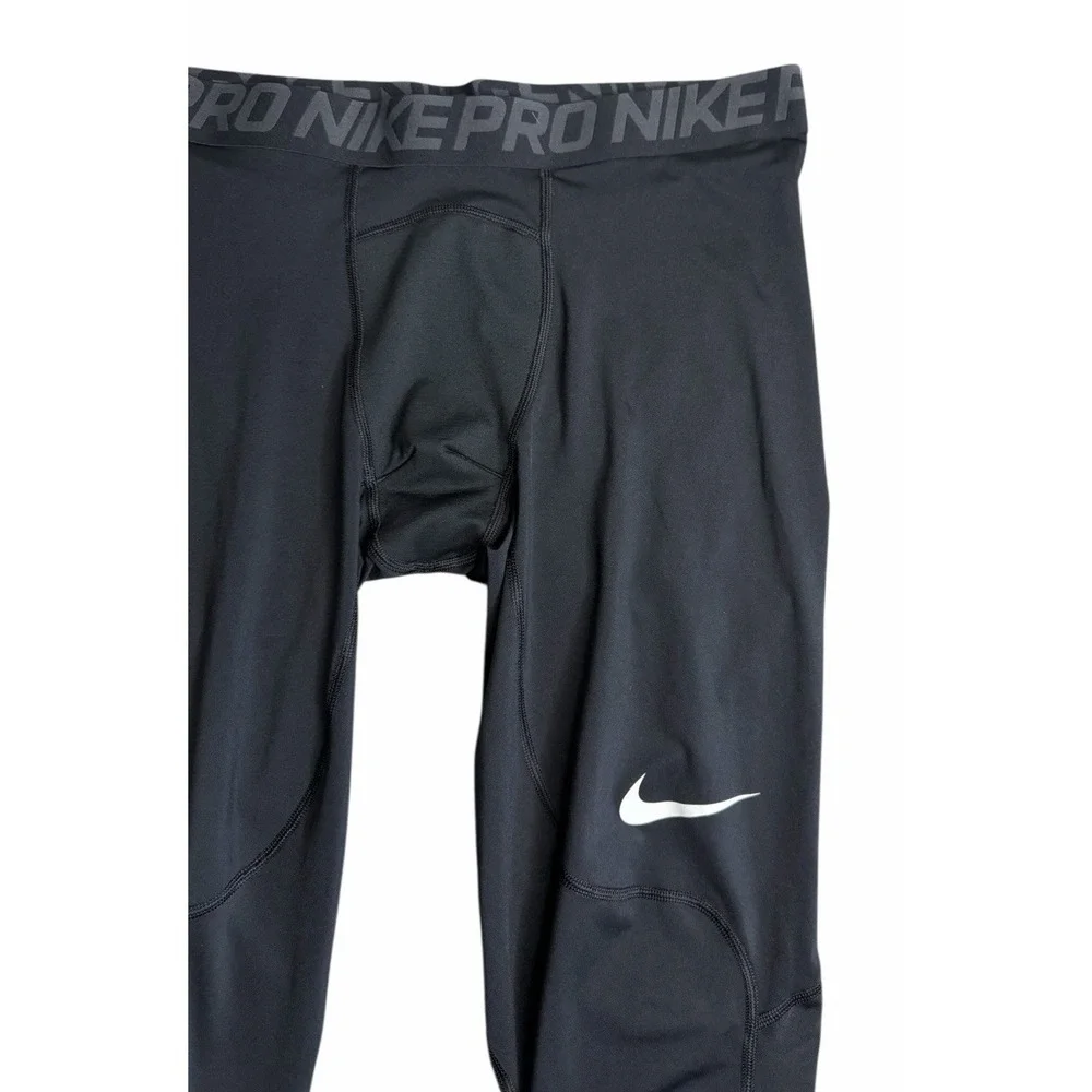 Nike‎ Pro Compression Tights Men's L Black Dri-Fit Athletic Training Pants